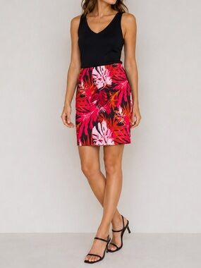 Jones New York Floral Stretch Pencil Skirt